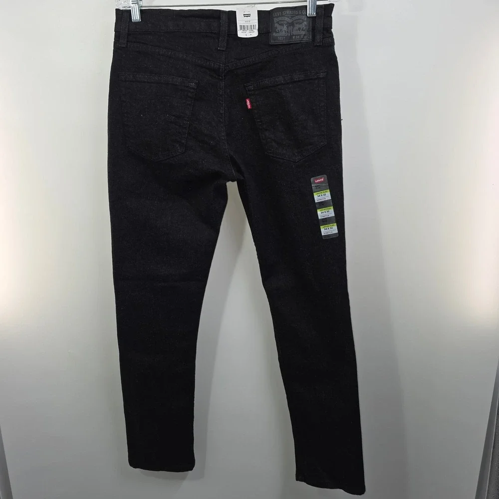 Levi's 511 Men's Jeans Tag 34x32 Fits 32x30 Black Slim Stretch NWT NEW
